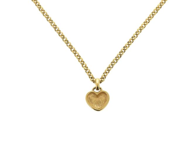 Collana in metallo dorato a forma di cuore Christian Dior D'oro - vista 3