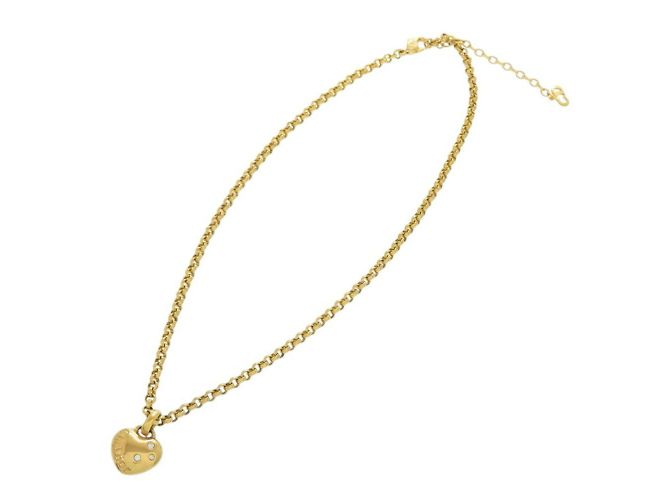 Collana in metallo dorato a forma di cuore Christian Dior D'oro - vista 4