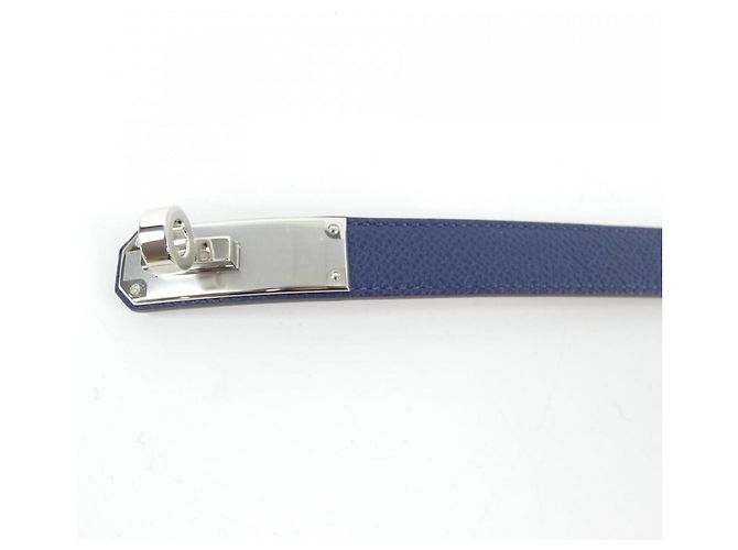 Hermès Cintura Standard Hermes Kelly Blu navy - vista 2