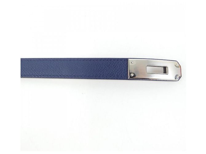 Hermès Cintura Standard Hermes Kelly Blu navy - vista 4