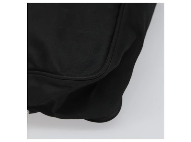 PRADA Bolso de Hombro de Nylon Negro Plateado Auténtico 111866 Plata - vista 15
