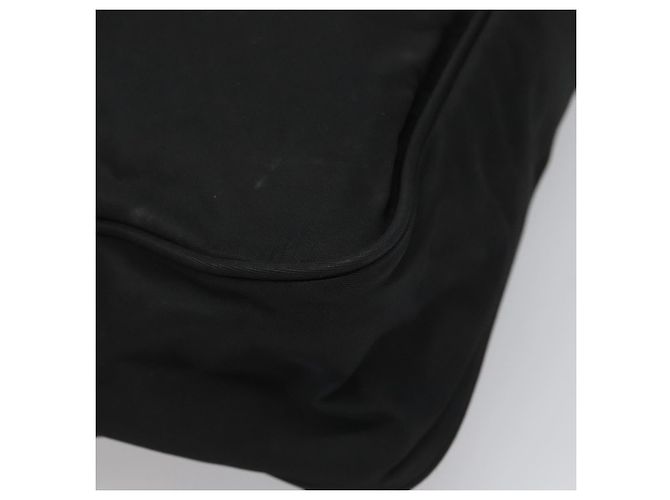 PRADA Bolso de Hombro de Nylon Negro Plateado Auténtico 111866 Plata - vista 17