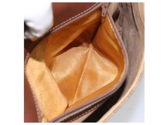 GUCCI Micro GG Canvas Schultertasche PVC Beige Auth ep7320 - Ansicht 11