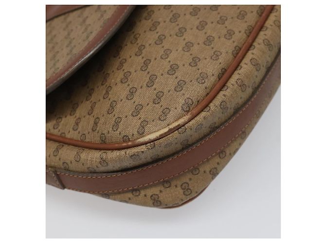 GUCCI Micro GG Canvas Schultertasche PVC Beige Auth ep7320 - Ansicht 15