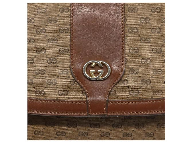 GUCCI Micro GG Canvas Schultertasche PVC Beige Auth ep7320 - Ansicht 18