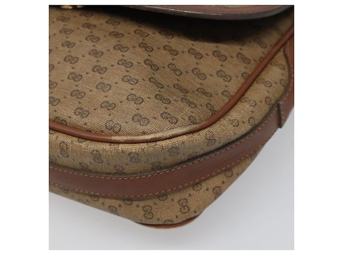 GUCCI Micro GG Canvas Schultertasche PVC Beige Auth ep7320 - Ansicht 8