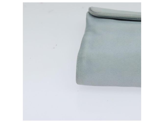 Estuche de joyería PRADA de nylon azul claro plateado auténtico mr1000 - vista 13