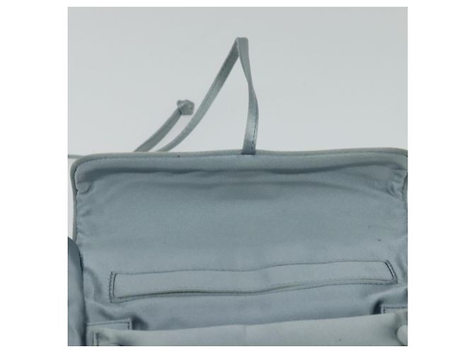 Estuche de joyería PRADA de nylon azul claro plateado auténtico mr1000 - vista 17