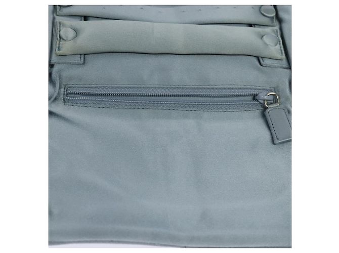 Estuche de joyería PRADA de nylon azul claro plateado auténtico mr1000 - vista 19