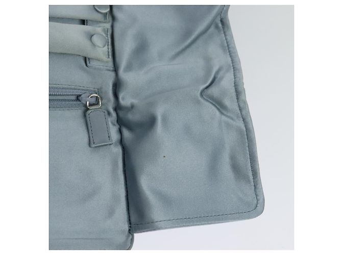 Estuche de joyería PRADA de nylon azul claro plateado auténtico mr1000 - vista 21