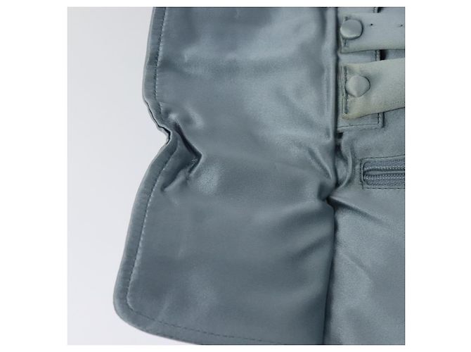Estuche de joyería PRADA de nylon azul claro plateado auténtico mr1000 - vista 23