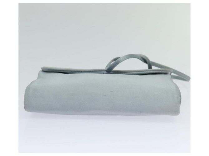 Estuche de joyería PRADA de nylon azul claro plateado auténtico mr1000 - vista 4