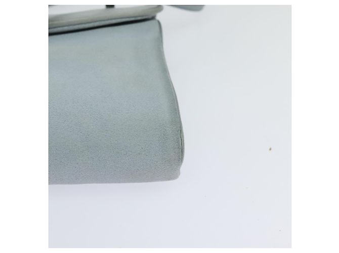 Estuche de joyería PRADA de nylon azul claro plateado auténtico mr1000 - vista 8