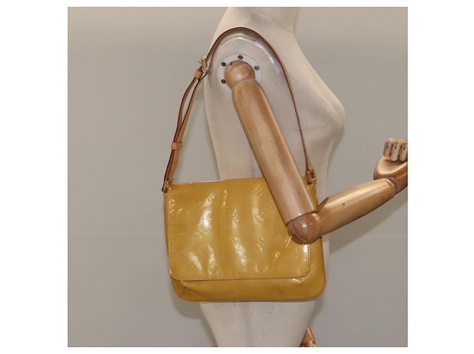 LOUIS VUITTON Bolsa Thompson Street Monogram Vernis Beige M91301 LV Auth hk1982 - vista 21