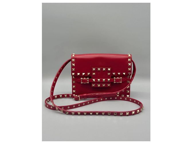 Borsa a mano Valentino Garavani Rockstud in pelle rossa Rosso - vista 3