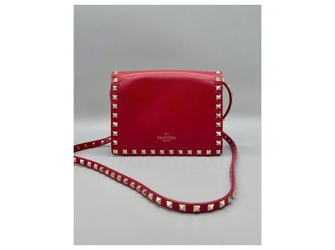 Borsa a mano Valentino Garavani Rockstud in pelle rossa Rosso - vista 4