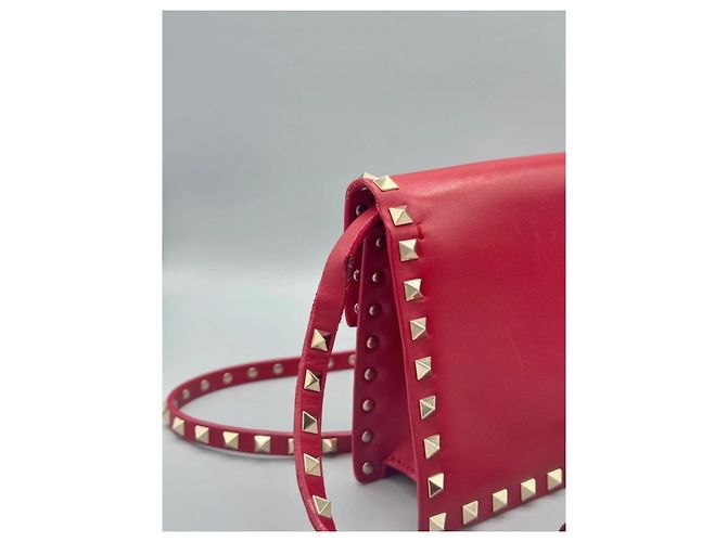 Borsa a mano Valentino Garavani Rockstud in pelle rossa Rosso - vista 6