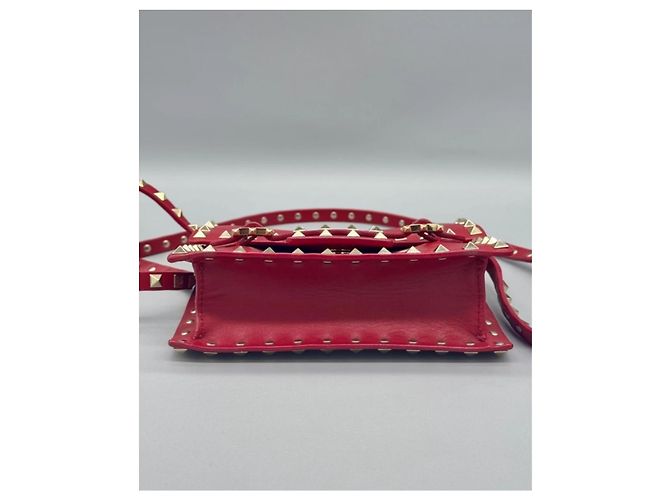 Borsa a mano Valentino Garavani Rockstud in pelle rossa Rosso - vista 8