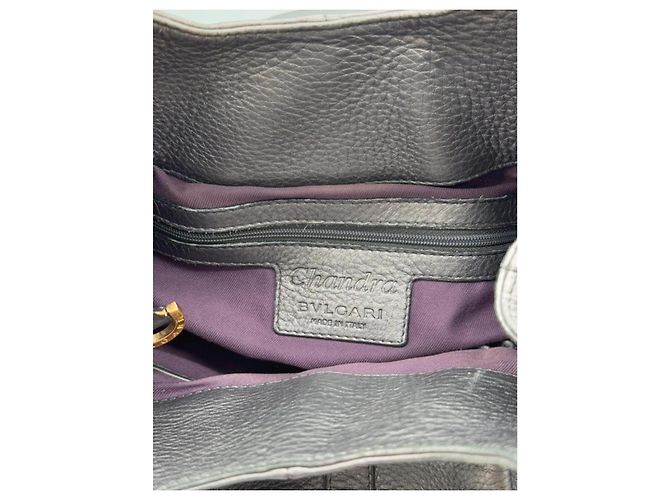 Borsa a mano Bulgari Chandra in pelle nera - vista 11