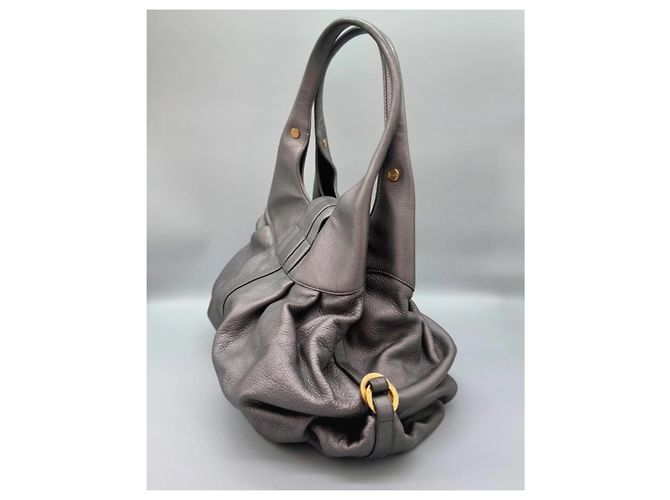 Borsa a mano Bulgari Chandra in pelle nera - vista 4