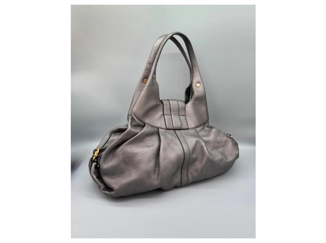 Borsa a mano Bulgari Chandra in pelle nera - vista 5