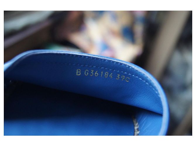 Espadrillas Chanel in pelle blu - vista 8