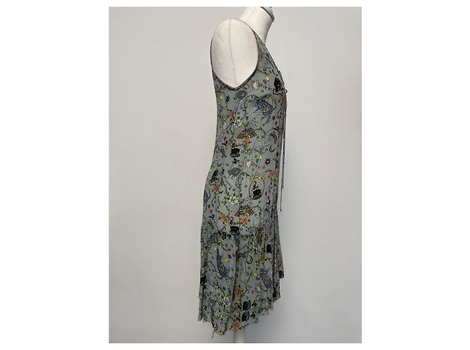 Zadig & Voltaire Kleid Circus Print Viskose Blau Grau Mehrfarben - Ansicht 6