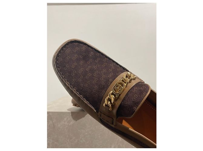 Scarpe GUCCI T.EU 46.5 in Pelle Marrone - vista 6