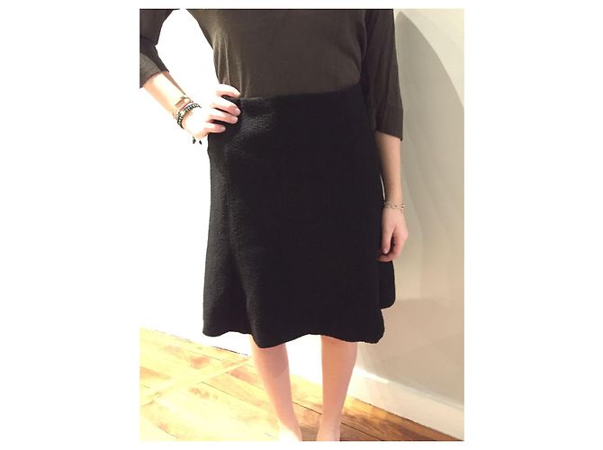 Faldas CARVEN T.International M Lana Negro - vista 3