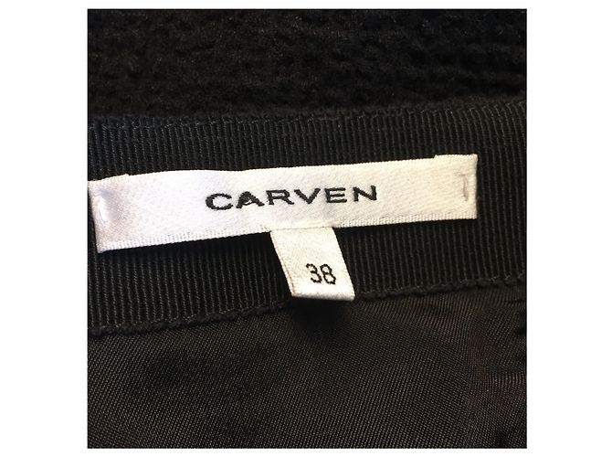 Faldas CARVEN T.International M Lana Negro - vista 4