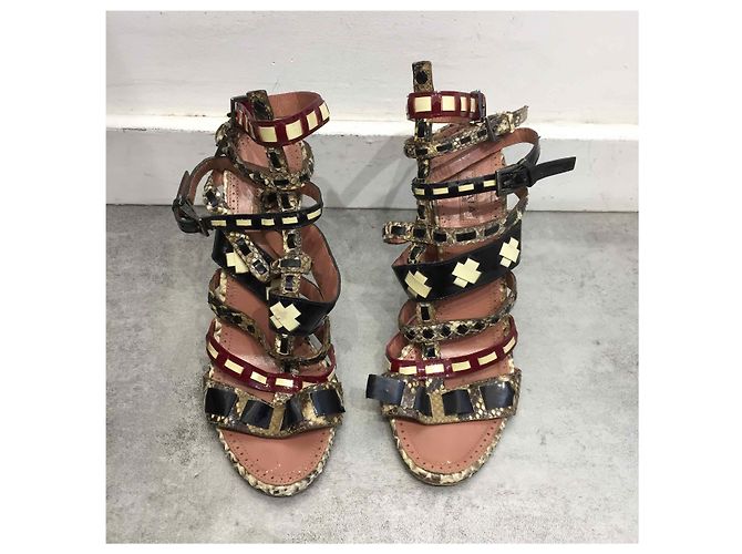 Alaïa Sandali ALAIA T.EU 37 Pelli esotiche Multicolore - vista 2