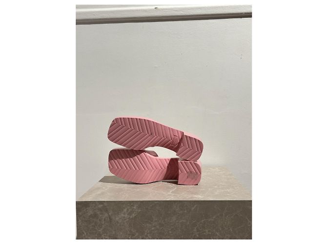 Sandali GUCCI T.EU 39 Gomma Rosa - vista 4