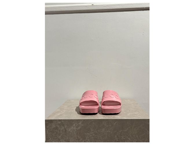 Sandali GUCCI T.EU 39 Gomma Rosa - vista 7