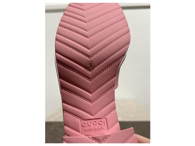 Sandali GUCCI T.EU 39 Gomma Rosa - vista 8
