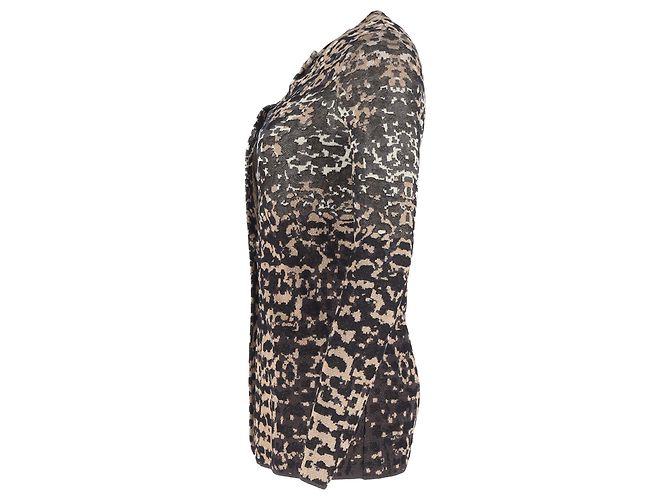 Cardigã impresso M Missoni em algodão preto e dourado Multicor - vista 2