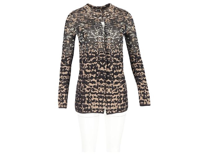 Cardigã impresso M Missoni em algodão preto e dourado Multicor - vista 4