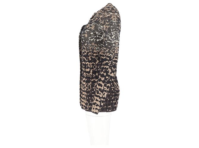 Cardigã impresso M Missoni em algodão preto e dourado Multicor - vista 5