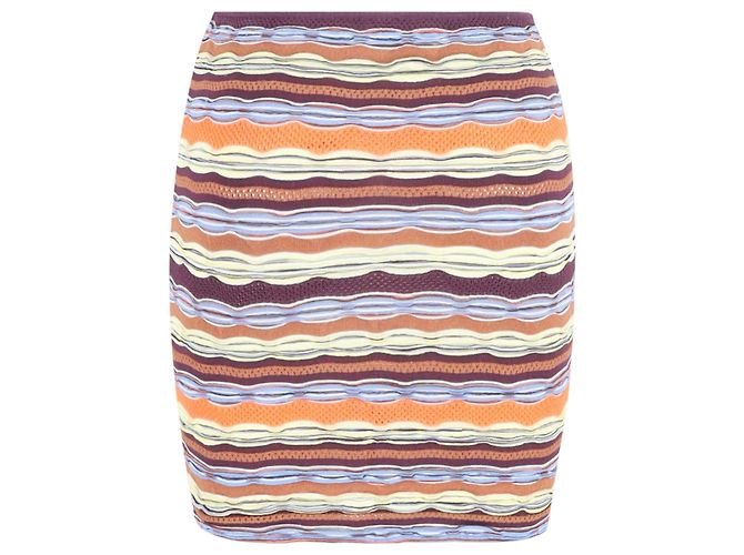 Falda lápiz mini Missoni en algodón multicolor - vista 3