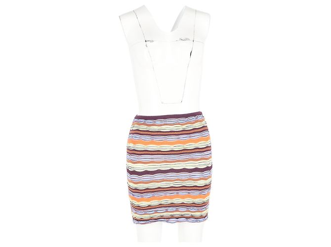 Falda lápiz mini Missoni en algodón multicolor - vista 4