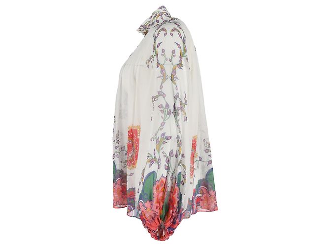 Blusa Blouson Lovestruck de Zimmermann en algodón crema Blanco Crudo - vista 2