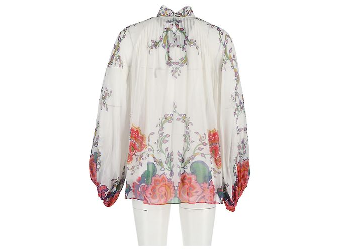 Blusa Blouson Lovestruck de Zimmermann en algodón crema Blanco Crudo - vista 6