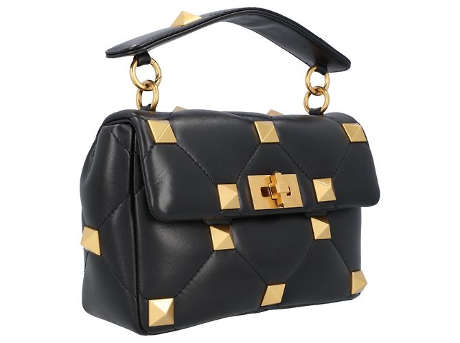 Valentino Garavani Borsa in pelle con borchie Valentino Nero - vista 2