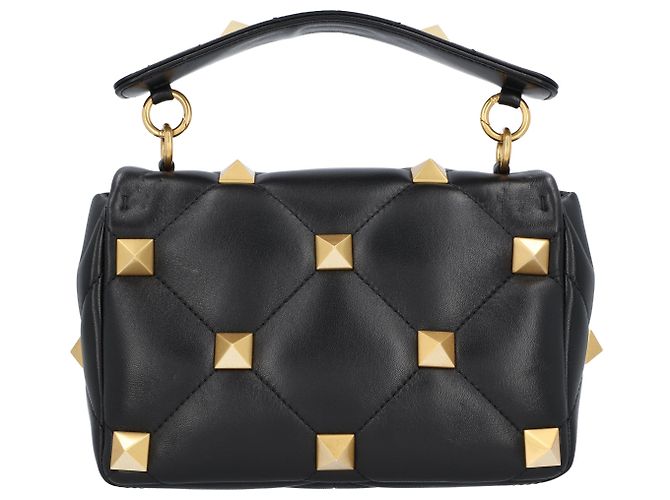 Valentino Garavani Borsa in pelle con borchie Valentino Nero - vista 3