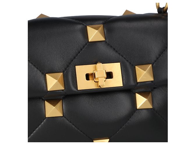 Valentino Garavani Borsa in pelle con borchie Valentino Nero - vista 4