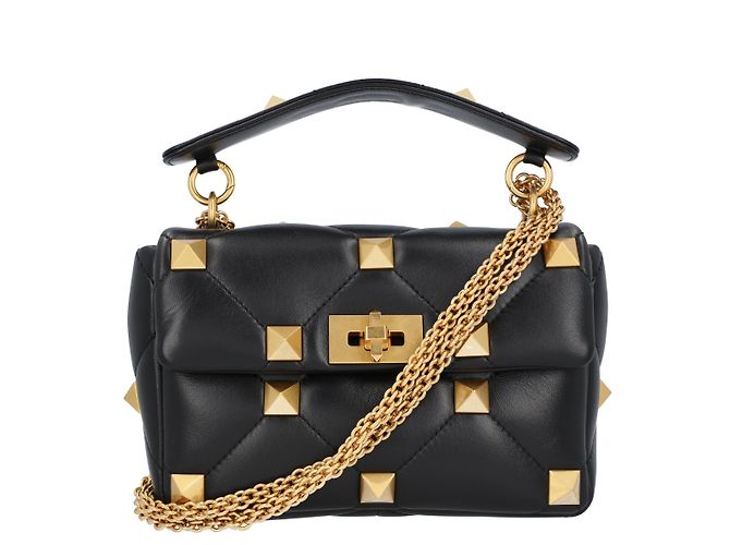 Valentino Garavani Borsa in pelle con borchie Valentino Nero - vista 5