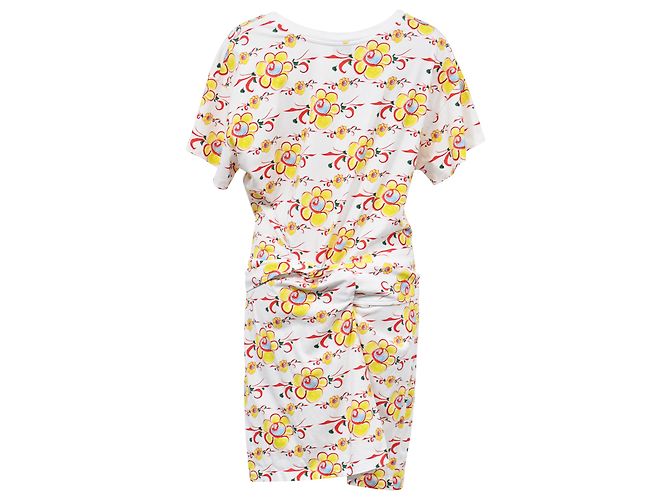 Abito t-shirt con stampa floreale Kenzo in cotone multicolore - vista 3