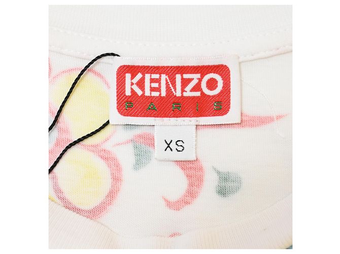 Abito t-shirt con stampa floreale Kenzo in cotone multicolore - vista 4