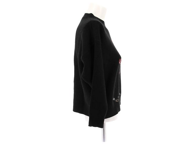 CHRISTIAN DIOR Strickwaren T.FR 40 Kaschmir Schwarz - Ansicht 3