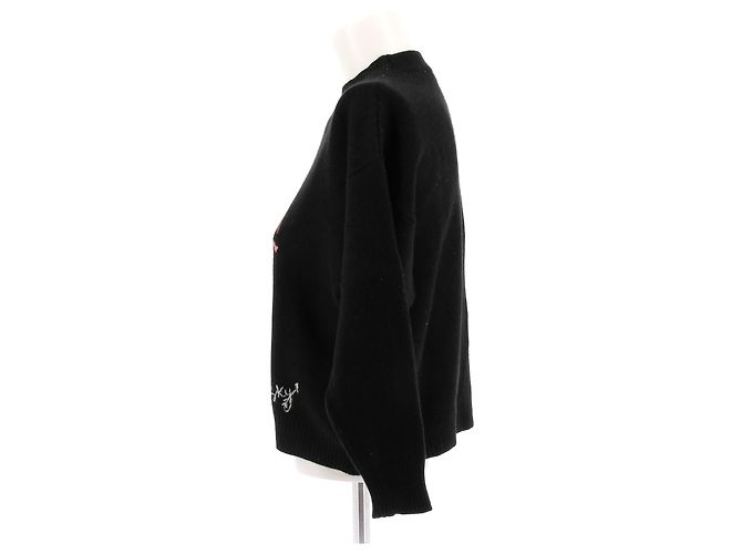 CHRISTIAN DIOR Strickwaren T.FR 40 Kaschmir Schwarz - Ansicht 4