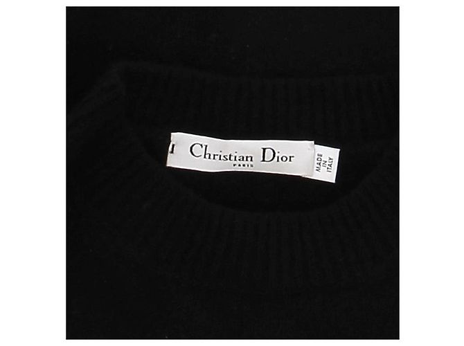 CHRISTIAN DIOR Strickwaren T.FR 40 Kaschmir Schwarz - Ansicht 5